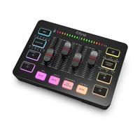 FIFINE - Gaming audio Table de mixage - 4 canaux avec interface XLR + 48V RGB USB FIFINE SC3