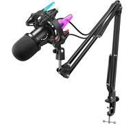 FIFINE Gaming Microphone PC avec bras, Microphone dynamique USB pour MAC PS4 PS5