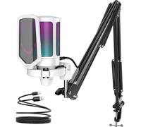 FIFINE Gaming Microphone PC avec bras Microphone USB pour podcast streaming studio