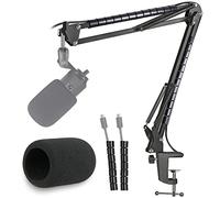 Fifine K669 Support Microphone Professionnel Réglable avec Bonnette Micro et Tube de Fixation Compatible avec Microphone USB Fifine K669 669B par YOUSHARES