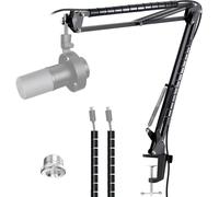 Fifine K688 Bras Micro,Support Micro Fifine USB/XLR Studio Micro avec Microphone Tube de Fixation,Pied de Micro Pince de Perche Micro K688 K658 pour Gaming,Podcasting,Broadcasting