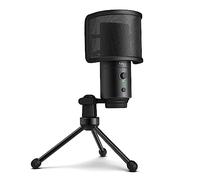 FIFINE Microphone à Condensateur USB de Bureau pour Ordinateur et Mac, Micro de Studio avec Filtre Anti-Pop, Contrôle de Gain, Bouton de Silence