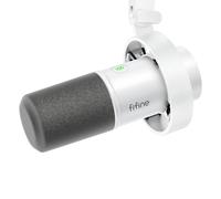 Fifine-Microphone Dynamique Usb/Xlr Avec Support Antichoc,Silencieux Tactile,Prise Téléphonique Pour Sauna,Contrôle Du Volume,Pc Ou Carte Son Statique,K688.Blanc.