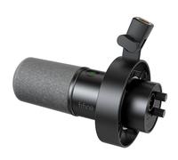 FIFINE-Microphone dynamique USB/XLR avec support antichoc, silencieux tactile, prise téléphonique pour sauna, contrôle du volume, PC ou carte son statique, K688 noir