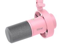 FIFINE Microphone USB/XLR dynamique avec bouton de Gain/tactile-muet/prise casque, micro d'enregistrement pour carte son PC Streaming-K688W blanc (K688p)