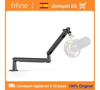 FIFINE Support de bras de flèche de micro réglable à profil bas avec gestion des câbles, peu encombrant pour le streaming/jeu, convient à K688, AM8 -BM88 BM88