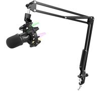 FIFINE USB Microphone Gaming Kit, Dynamiques Microphone pour Ordinateur, avec Bouton de Silence, 8 RGB Couleurs Fixation Antichoc, Support de Bras, Microphone Cardioïde, pour PC PS4 PS5