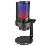FIFINE USB Microphone Gaming, Micro Gamer RGB microphone pc usb, Idéal pour Streaming,enregistrement, chanter, Studio, Podcast