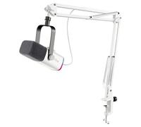 FIFINE USB/XLR Streaming Micro Gaming pour PC PS4 PS5, RGB Cardioïde Dynamique Microphone avec Support, pour Mixer Cartes Son, pour Gaming, Podcasting, Broadcasting, Enregistrement Vocal - Blanc