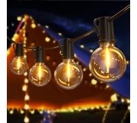 FIFlying Guirlande Lumineuse Exterieure 20.1M 30+2 G40 Ampoules IP54,Guirlande Lumineuse Guinguette Exterieur LED Incassable Blanc Chaud Connectable,Plug&Play,pour Intérieur Extérieur Jardin Fête Mari