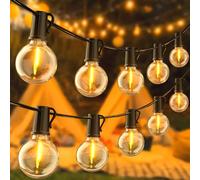 Guirlande Lumineuse Exterieure 32.7M 50+3 G40 Ampoules IP54,Guirlande Lumineuse Guinguette Exterieur LED Incassable Blanc Chaud Connectable,Plug&Play,pour Intérieur Extérieur Jardin Fête Mariage Noël