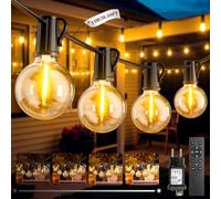 FIFlying Guirlande Lumineuse Exterieure, 11M/36Ft Guirlande Guinguette Exterieur avec 15+1 G40 Ampoules, 3 Modes IP44 Imperméable Guirlande Guinguette Connectable pour Jardin Terrasse Mariage Fête