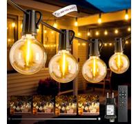 FIFlying Guirlande Lumineuse Exterieure, 31.9M/104Ft Guirlande Guinguette Exterieur avec 45+2 G40 Ampoules, 3 Modes IP44 Imperméable Guirlande Guinguette Connectable pour Jardin Terrasse Mariage Fête