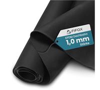 FIFOX Film de toit EPDM durable pour abris de voiture et abris de jardin - Épaisseur : 1 mm - 1,5 m x 1,5 m - Film EPDM noir pour étanchéité de toit - Film de toit imperméable