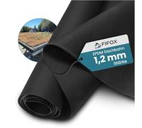 FIFOX - Membrane EPDM durable pour abris de jardin et carports - Épaisseur 1,2 mm - 7,62 m x 2,5 m/Folie EPDM noire pour l'étanchéité de toit/Membrane de toit imperméable