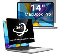 FIFT-360° Filtre De Confidentialité Pour Macbook Pro 14 Pouces (2024-2021,M4/M3/M2/M1),Protecteur D'Écran Anti-Espion Anti-Lumière Bleue,Antireflet Filtre Ecran Confidentialité Portable