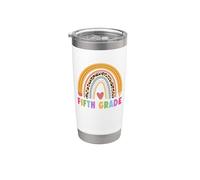 Fifth Grade Teacher Student Boho Rainbow Back To School Gobelet isotherme en acier inoxydable double paroi