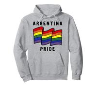 Fifth Sun Argentina Pride Sketched Flag Sweat à Capuche, Unisexe pour Adultes, Gris Chiné, S