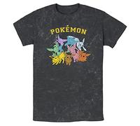 Fifth Sun Gotta Catch Eeveelutions T-Shirt, Noir, S Homme