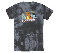 Fifth Sun Pokémon Good Vibes Starters T-Shirt, Noir/Charbon, M Homme