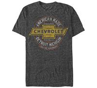 Fifth Sun T-Shirt pour Homme avec Logo Chevrolet Vieilli, Gris Anthracite chiné, XXL