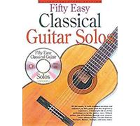 Fifty Easy Classical Guitar Solos. Partitions, CD pour Tablature Guitare(Symboles d'Accords), Guitare Classique