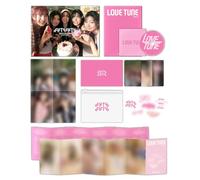 FIFTY FIFTY - FIFTY FIFTY - [Love Tune] (Love Ver.) Out Box + Booklet + CD-R + Photocard + Sticker + Accordion Lyric Card + Post Card + 3 Extra Photocards