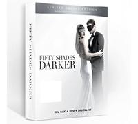 Fifty Shades Darker Édition limitée Deluxe (Blu-ray + DVD + HD numérique) avec coffret cadeau : 1 bouchon à vin, 4 breloques à vin et des serviettes de fête