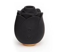 Fifty Shades of Grey Hearts & Flowers Sextoy féminin en forme de rose - Stimulateur clitoridien avec 6 niveaux d’intensité d’aspiration - Vibromasseur clitoridien - Sextoy pour adultes étanche - Noir
