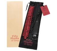 Fifty Shades of Grey - menottes de cheville réglables - cuir noir rouge