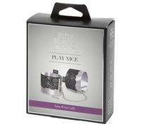 Fifty Shades of Grey - menottes en satin - argent