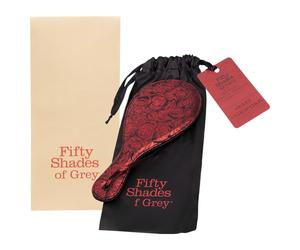 Fifty Shades of Grey - paddle fessée - cuir noir rouge