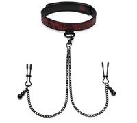 Fifty Shades of Grey - Sweet Anticipation Collier avec Pinces à Seins - Rouge