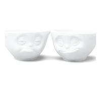 FiftyEight Lot de 2 Petits Bols en Porcelaine Blanche, 11,7 cm