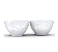 FiftyEight Lot de 2 Petits Bols en Porcelaine Blanche, 11,7 cm