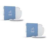 Fiftyeight Lot de 4 assiettes à dessert avec morsure Blanc 20 cm