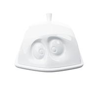 FIFTYEIGHT PRODUCTS Beurrier « Caché », en porcelaine, L : 15,5 cm l : 13 cm, H : 6,5 cm, poids : 711 g, blanc, fabriqué en Allemagne)