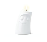 FIFTYEIGHT 3D Doudou à bougie «Verschmust» – Grand bougeoir, Blanc, fabriqué en Allemagne