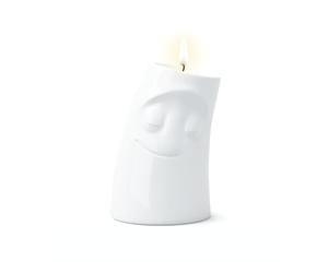 FIFTYEIGHT PRODUCTS Doudou à Bougie « Verschmust » (Grand bougeoir, Blanc, fabriqué en Allemagne)