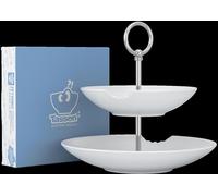 Fiftyeight Products Food-Tempel 2 niveaux 2 assiettes creuses avec morsure