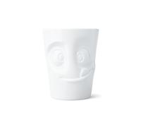 FIFTYEIGHT PRODUCTS Gobelet "Lecker" (porcelaine, 350 ml, blanc, fabriqué en Allemagne)