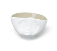 FIFTYEIGHT 3D Tasse/Bol « Schmollend » Porcelaine 500 ml Blanc intérieur sable fabriqué en Allemagne