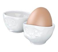FIFTYEIGHT 3D Set de 2 coquetiers Gourmand et Boudeur Blanc
