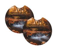 fig. Lot de 2 tapis porte-gobelets de voiture avec motif ami intime et compréhensif 6,9 cm - Convient pour une variété de modèles de voiture, mignon et pratique