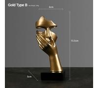 FigAuckland-Sculptures abstraites de statue de visage pour la décoration intérieure,décoration nordique,salon de luxe - Type Golden Surprise 05