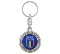 FIGC ITALIA PORTE-CLÉS OFFICIEL EN MÉTAL AVEC BORD GOMMÉ - FIGC ITALIA OFFICIAL METAL KEYCHAIN
