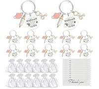 FIGCY Lot de 12 Porte-clés pour Infirmière, Cadeau de Remerciement pour Étudiante Infirmière, Sage-femme, Auxiliaire Vétérinaire et Diplôme d'Infirmière (Combinaison 3)