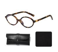 FIGCY Lunettes anti-lumière bleue, rondes, écaille, anti-reflet, jeux/bureau, mixte