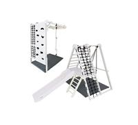 Figelo BOULDER Aire de jeux d'intérieur modulable en bois pour enfants dès 6 mois Blanc