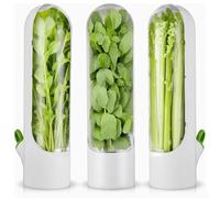 FIGGRITID 3 PièCes éConomiseur D'Herbes pour RéFrigéRateur, Conservation D'Herbes FraîChes pour RéFrigéRateur, Stockage D'Herbes pour Coriandre, Asperges